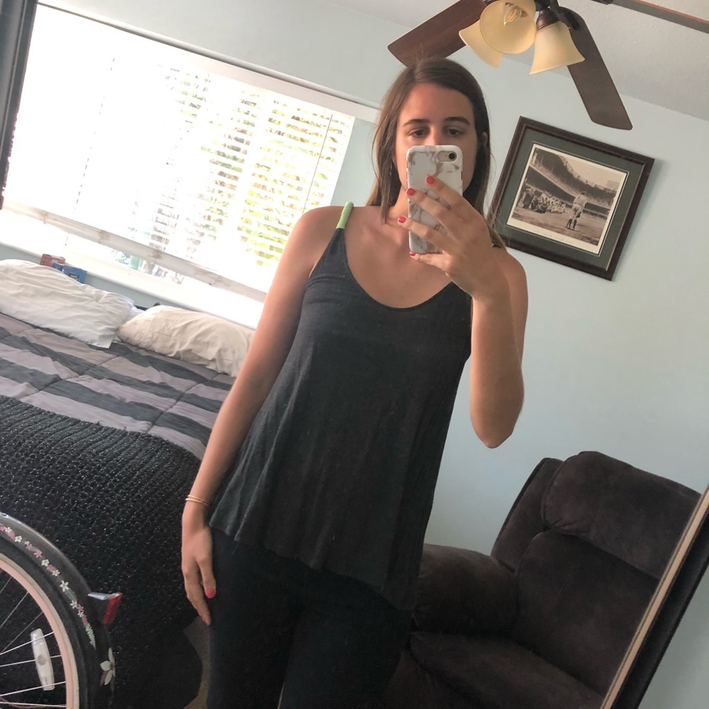 Heather Gray Flowy Tank